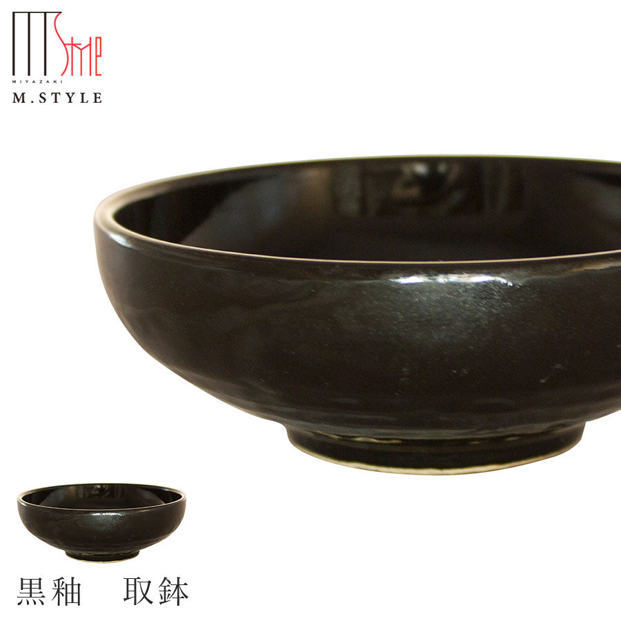 参議院京焼・清水焼　取鉢揃　5SET　黒釉(くろゆう)　陶あん　トウア689　陶器 鉢