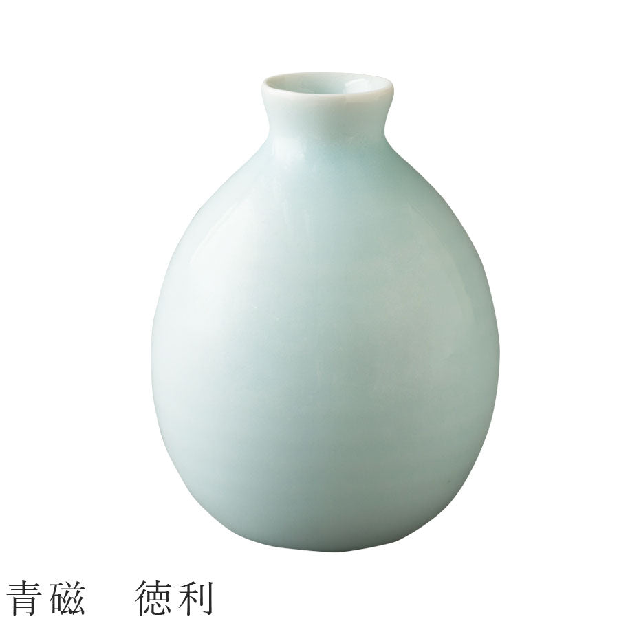 上級品 若尾経 青瓷徳利 青磁 酒器 - 美術品