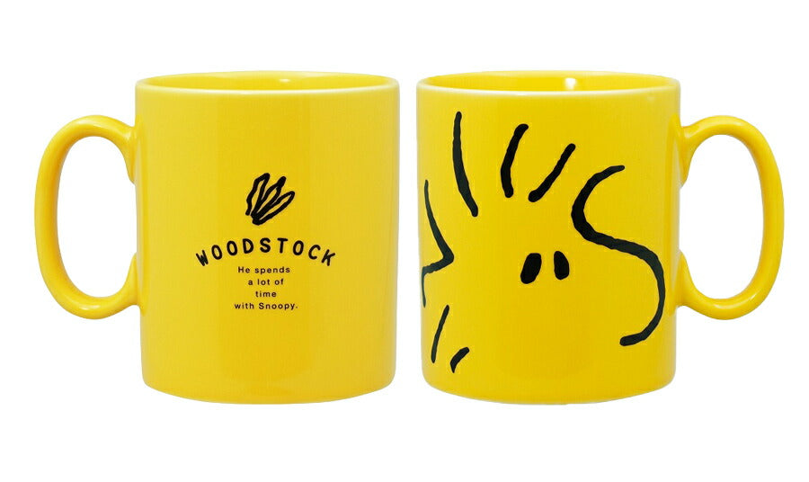 金正陶器｜スヌーピー(フェイス)BIGマグ 500ml ウッドストック チャーリー・ブラウン｜マグカップ