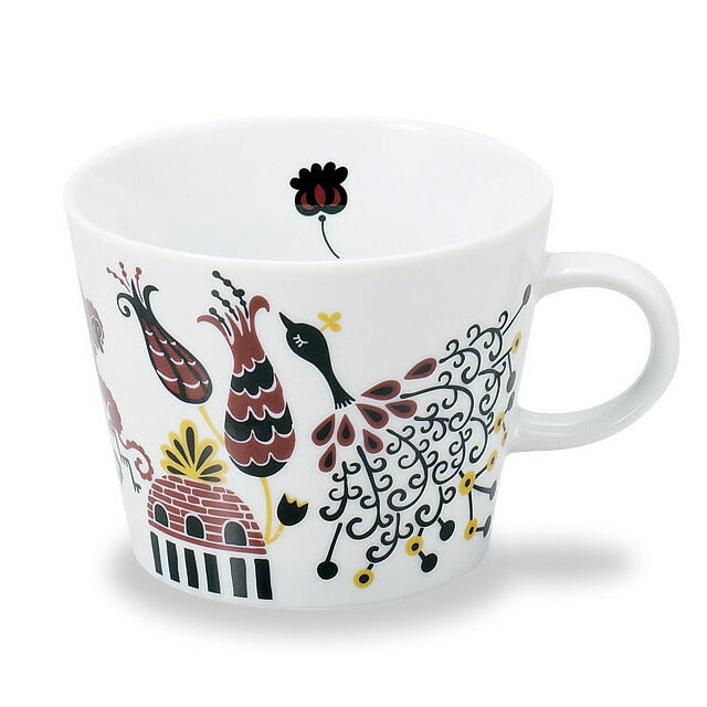 [isso ecco isso ecco big mug peacock] Scandinavian design mug. Large size with plenty of space is popular and long-selling. Scandinavian style mug. Dishwasher and microwave safe. Made in Japan. [Masakazu] [Silent]