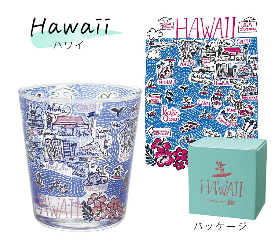 Glass [City Scape Glass] Julia GASH Julia Gash Design Hawaii Tokyo New York Stylish Tableware Western Tableware Cafe Scandinavian Women Men Simple Made in Japan #cis1 [Izawa] [Silent]