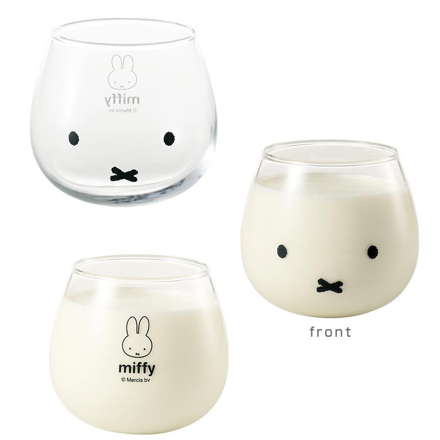 Miffy Glass [Miffy Swaying Tumbler (Face)] 320ml Dick Bruna Cute Rabbit Stylish Tableware Simple Boris Grunty Goods Made in Japan [Kinsho Pottery] [Silent]