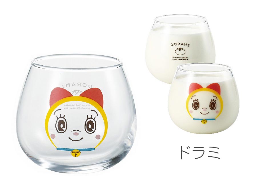 Glass [Doraemon Swaying Tumbler (Face)] 320ml Goods Adult Stylish Tableware Western Tableware Cafe Scandinavian Cute Simple Made in Japan Gift Present [Kinsho Pottery] [Silent]