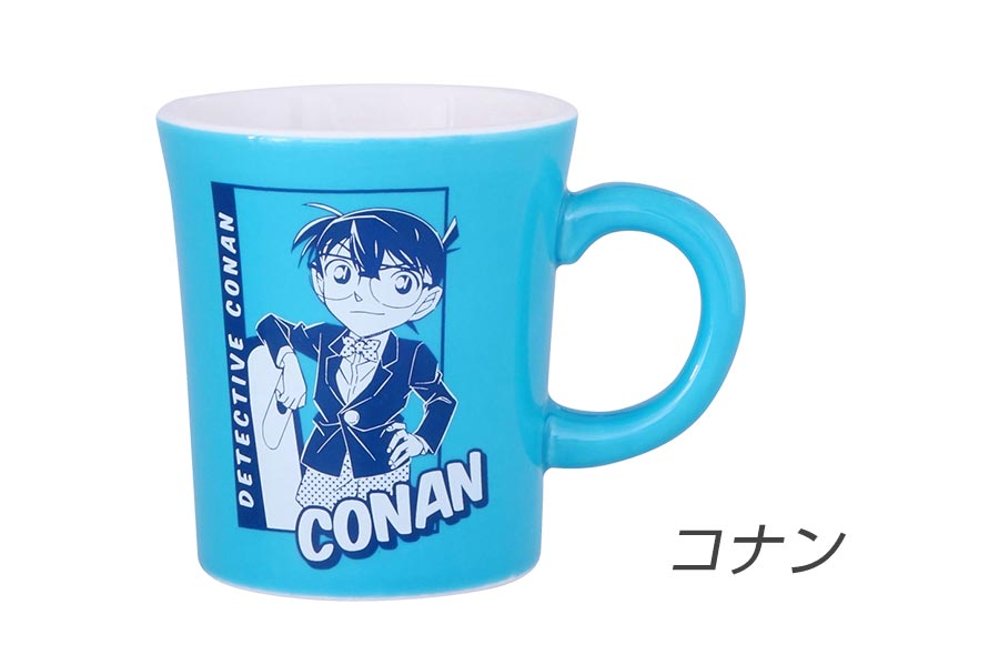 Conan Goods Tableware [Detective Conan Color Mug] Kid Amuro Adult Stylish Tableware Western Tableware Cafe Home Meal Home Time Cute Simple Made in Japan New Life Gift Present [Kinsho Pottery] [Silent]