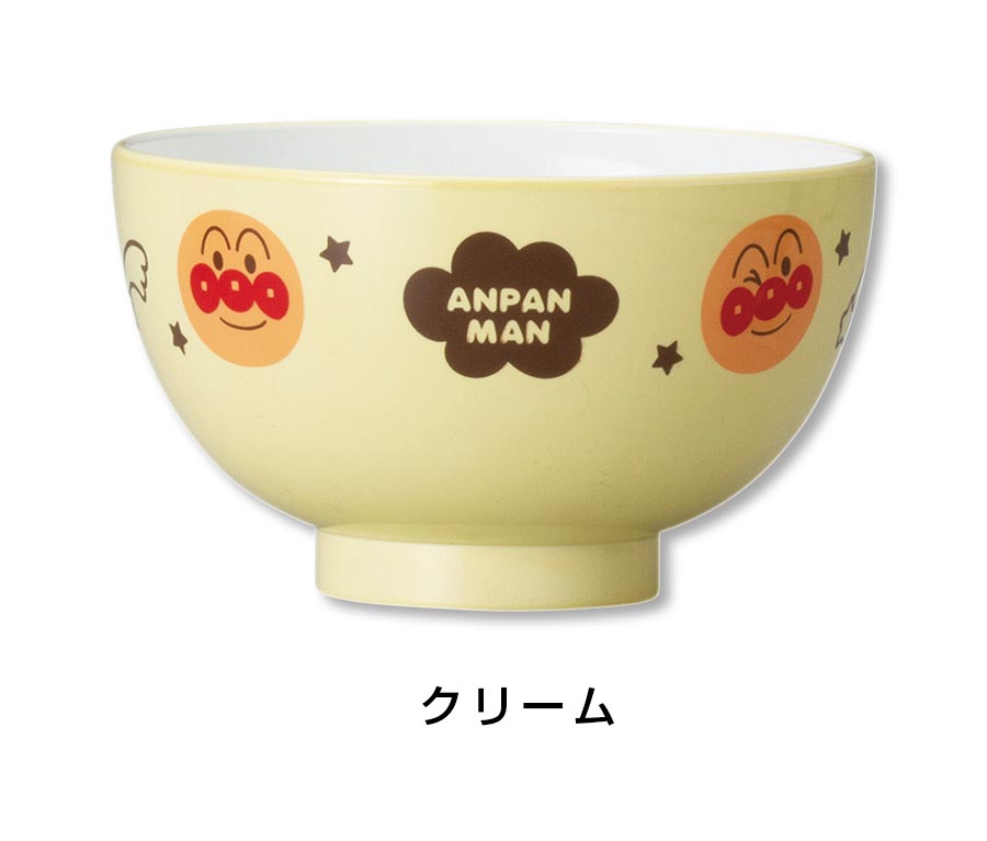 アンパンマン（なかよし）塗汁椀M｜子ども食器 小さめのお椀 グッズ ｜子供用食器