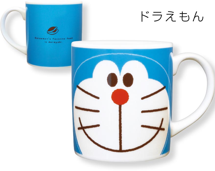 Mug [Doraemon (Face Up) Mug] Tableware Stylish Adult Cute Present Made in Japan Doraemon Character [Kinsho Pottery] [Silent]