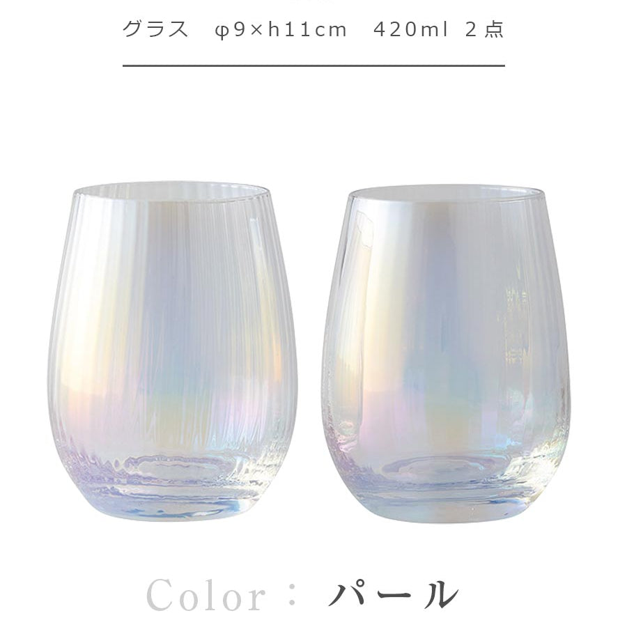 [Prism Glass Pair (Pearl/Aurora)] Stylish Glasses [Marsan Kondo] [Silent-]