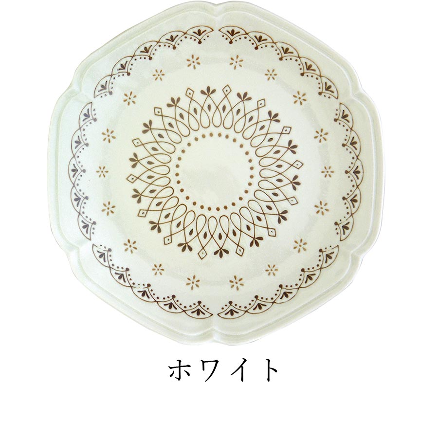 Tableware Plate Simple Scandinavian Plate 24cm [La Dantel Plate L] Women's Present Minoyaki Made in Japan [Marsan Kondo] [Silent]