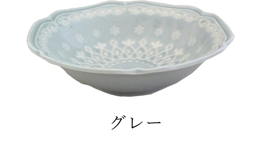 Tableware Dish Simple Scandinavian Plate Bowl [La Dantel Ball] Women's Present Minoyaki Made in Japan [Marsan Kondo] [Silent]
