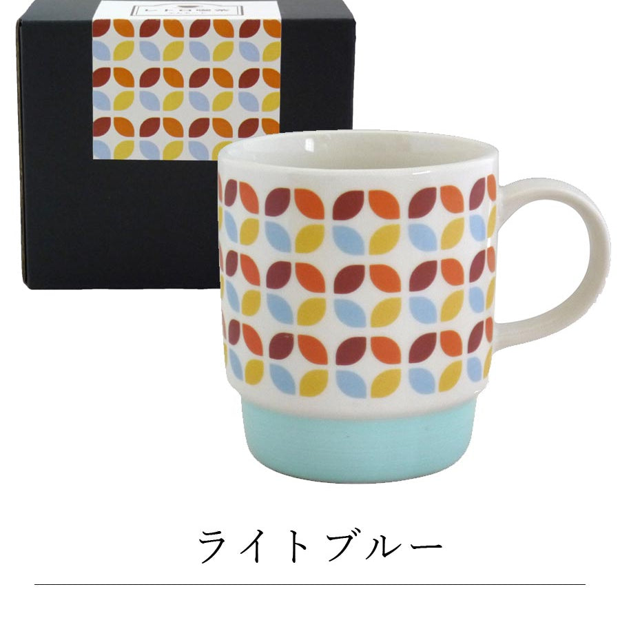 Mug Women's Retro Showa Present Scandinavian Stylish Cute [Retro Cafe Mug] Boxed Minoyaki Made in Japan [Marsan Kondo] [Silent]