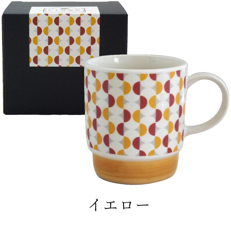 Mug Women's Retro Showa Present Scandinavian Stylish Cute [Retro Cafe Mug] Boxed Minoyaki Made in Japan [Marsan Kondo] [Silent]