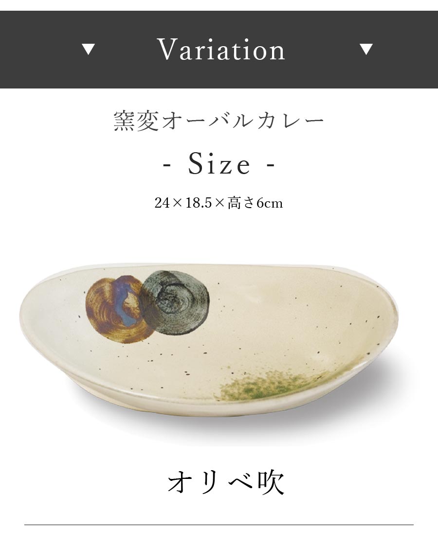 Oval plate curry plate [Kiln oval curry] Mino ware Scandinavian cute girl's gift made in Japan [Marsan Kondo] [Silent]