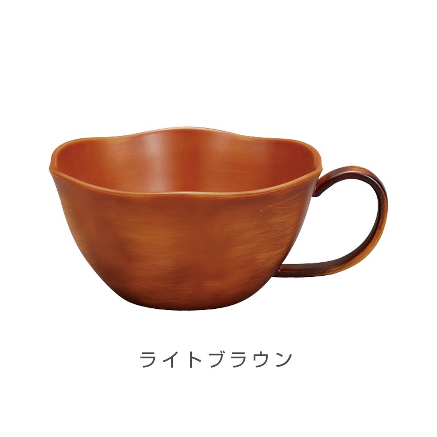 [SEE Flower Soup Cup] Microwave safe, dishwasher safe, synthetic lacquerware, made in Japan, Japanese tableware, Western tableware, more convenient than melamine, cafe tableware, wood color, gift for women, men, present #se2 [Miyamoto Sangyo] [Silent]