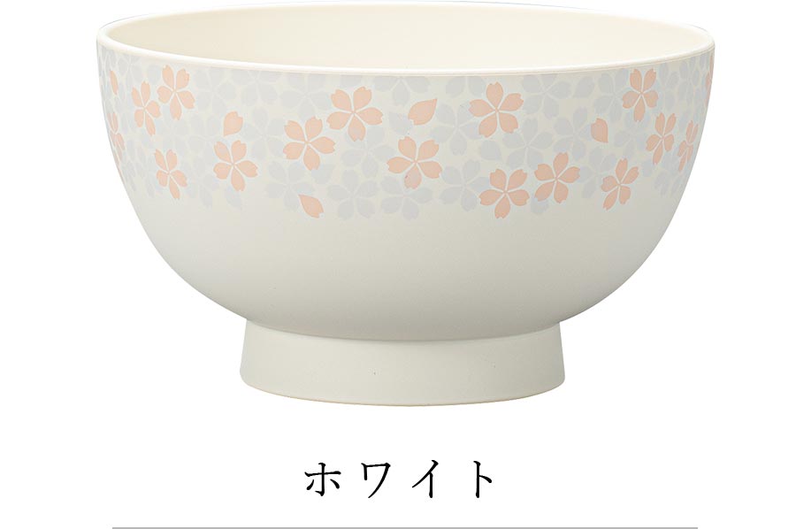 [Sakura Honoka Large Soup Bowl] Cherry Blossom Microwave/Dishwasher Safe New Year's Day Adults Stylish Synthetic Lacquerware Made in Japan Yamanaka-lacquered [Miyamoto Sangyo] [Silent]