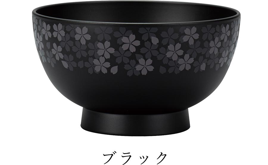 [Sakura Honoka Large Soup Bowl] Cherry Blossom Microwave/Dishwasher Safe New Year's Day Adults Stylish Synthetic Lacquerware Made in Japan Yamanaka-lacquered [Miyamoto Sangyo] [Silent]