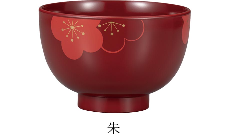 [Fukuume Soup Bowl] New Year Synthetic Lacquerware Made in Japan Yamanaka-lacquered [Miyamoto Sangyo] [Silent]
