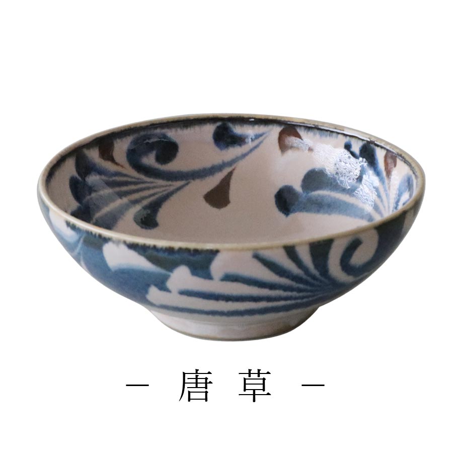 Bowl [Brush Blue Brush Blue Noodle Bowl] Φ21.5cm Ceramic Pottery Made in Japan Microwave/Dishwasher Safe Japanese Tableware Western Tableware Luxury Tableware M.STYLE Hotel Restaurant Restaurant [Miyazaki Tableware] [Silent]