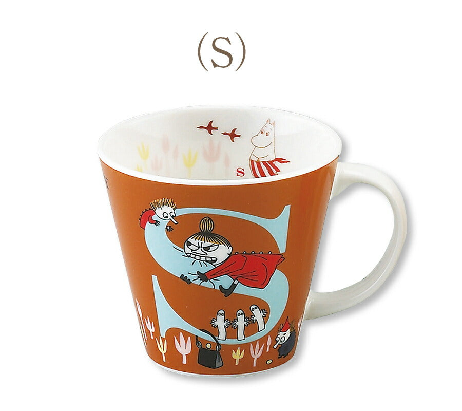 Moomin Mug [Initial Mug (A, H, J, K, M, N, R, S, T, Y)] Ceramic Scandinavian Tableware Cute Microwave Safe Present Made in Japan Alphabet [Yamaka Shoten] [Silent- ]