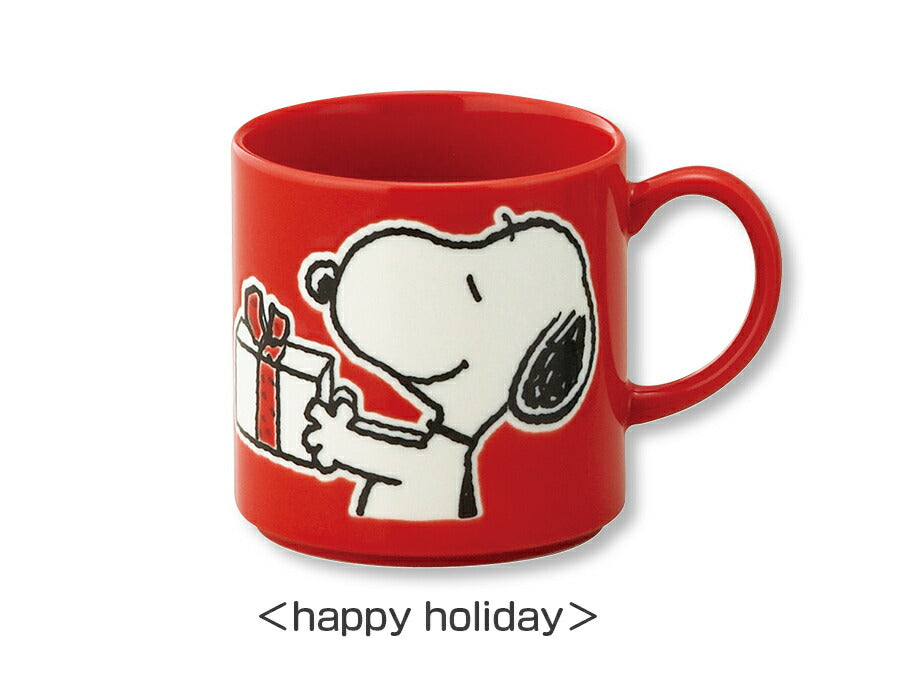 Snoopy Mug [Mug in Wooden Box] Tableware for Adults Ceramic Cute Present Gift Made in Japan [Yamaka Shoten] [Silent]