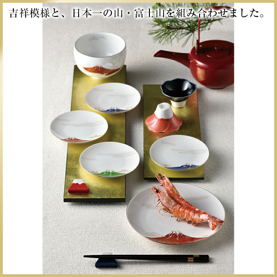 銘々皿揃（化粧箱入）｜12.5cm｜富士山｜皿 – 食器・陶器専門店｜美濃の皿