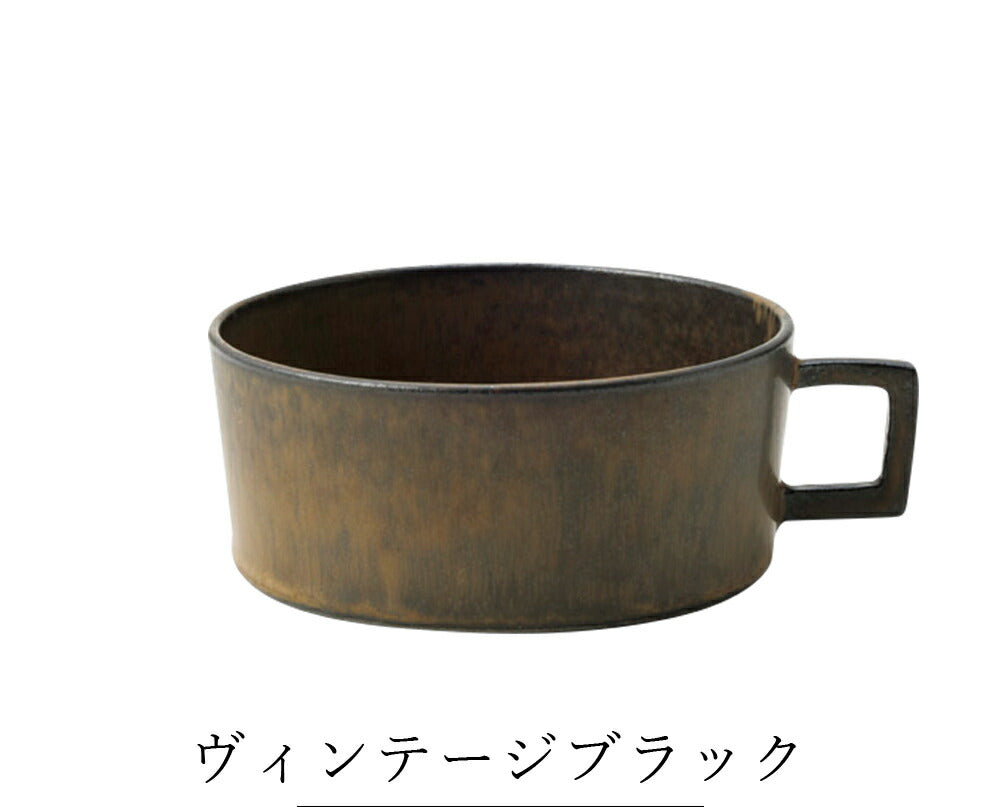Soup Mug [Beignet Soup Cup] Ceramic Japanese Tableware Western Tableware Made in Japan Antique Cafe Tableware Adult [Maruri] [Silent-]