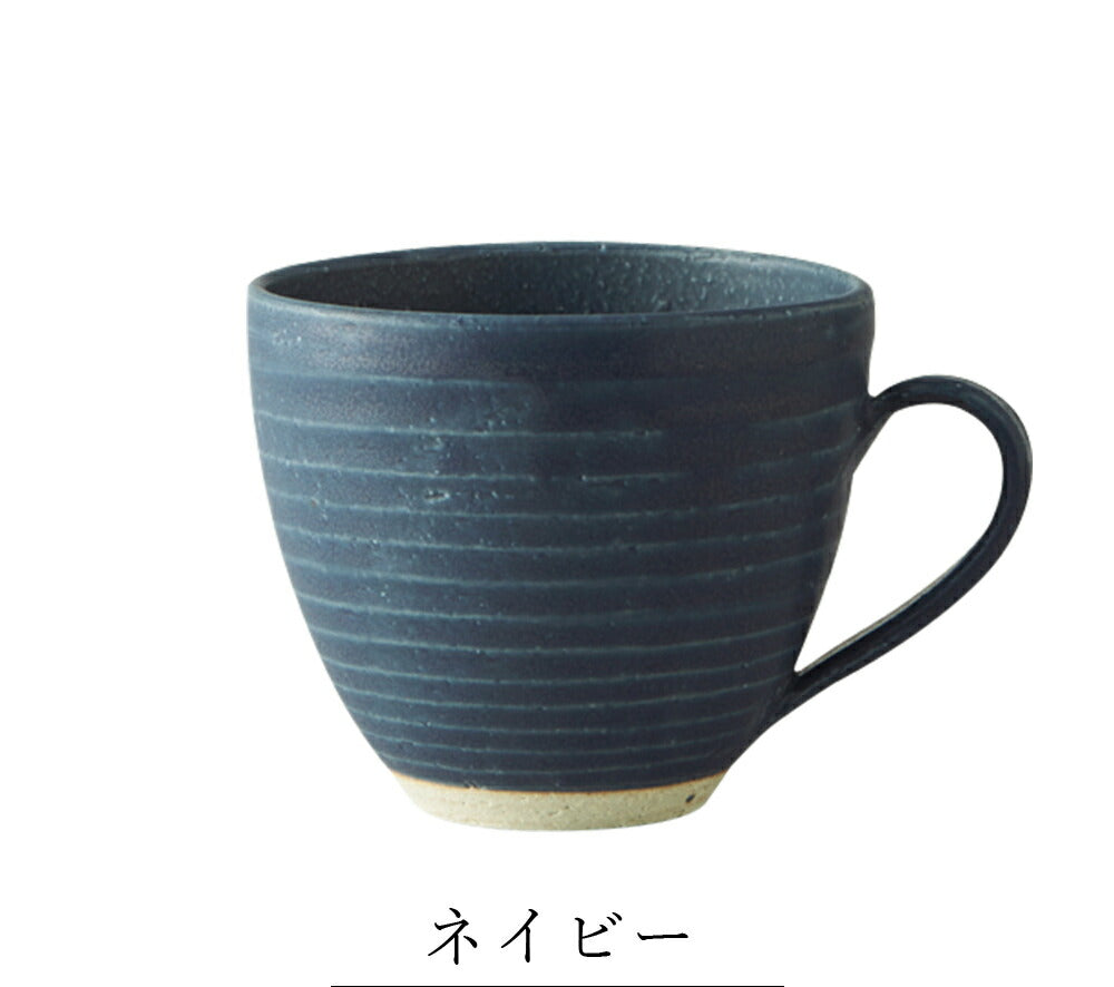 Mug [NAMI Mug] White Turkish Blue Navy Ceramic Japanese Tableware Western Tableware Made in Japan Cafe Tableware Adult [Maruri] [Silent-]