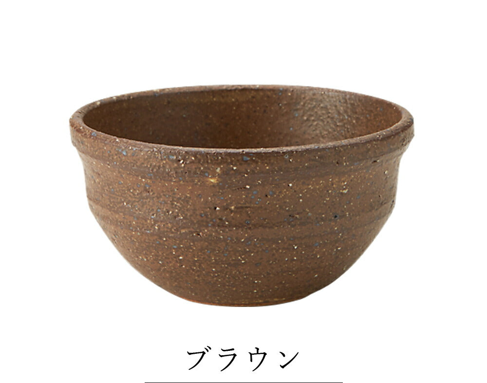 Tea bowl [Dig rice bowl] Pottery Japanese tableware Western tableware Japanese cafe tableware Adult [Maruri] [Silent-]