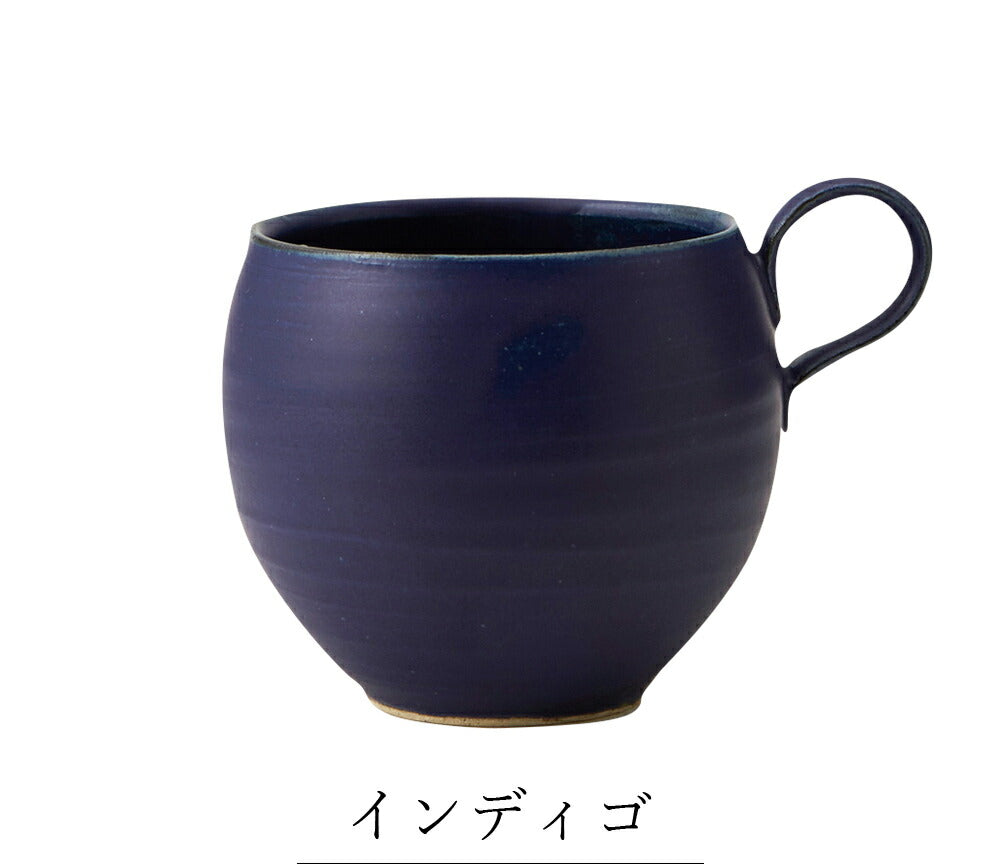 Stylish Mug Adult [Blue Mug] Ceramic Japanese Tableware Western Tableware Made in Japan Cafe Tableware Adult [Maruri] [Silent-]