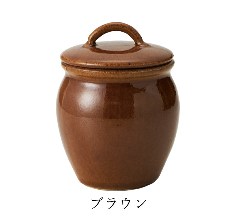 Seasoning jar, small pot, small jar [Jyobi round jar L] Pottery, Japanese tableware, Western tableware, made in Japan, antique cafe tableware, adult [Maruri] [Silent]