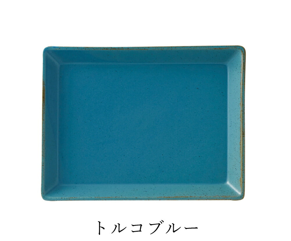 Plate Square plate [KASANE (Kasane) Rectangle plate L] Pottery Japanese tableware Western tableware Cafe tableware Adult [Maruri Tamaki] [Silent-]