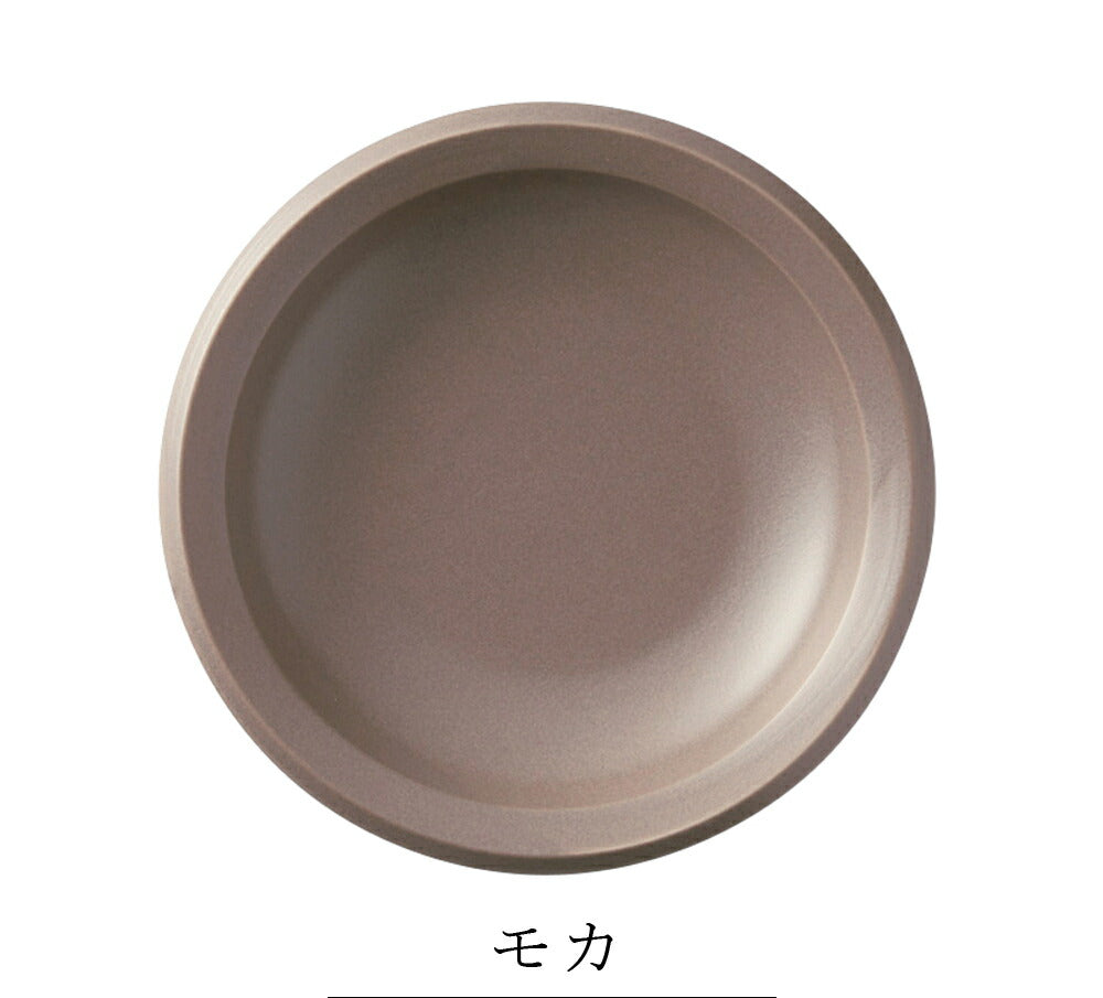 Simple Lightweight Tableware Plate Colorful [Air Stack Plate (M)] Pottery Japanese Tableware Western Tableware Made in Japan Cafe Tableware Adult [Maruri Tamaki] [Silent]