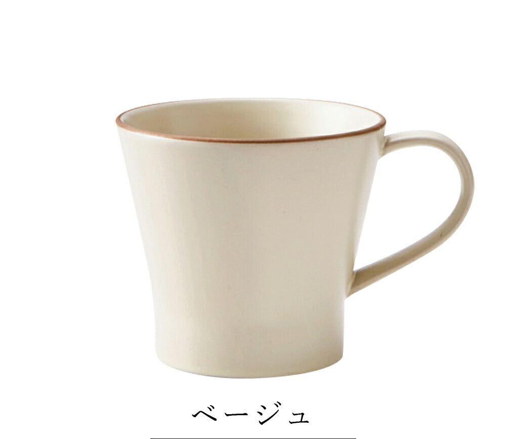 Mug Stylish Colorful Simple Plain [Edge Line Mug] Pottery Japanese Tableware Western Tableware Cafe Tableware Adult [Maruri Tamaki] [Silent-]