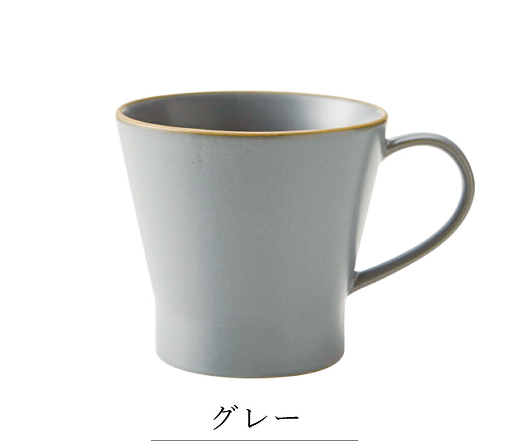 Mug Stylish Colorful Simple Plain [Edge Line Mug] Pottery Japanese Tableware Western Tableware Cafe Tableware Adult [Maruri Tamaki] [Silent-]