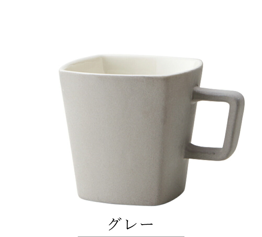 Mug Stylish Simple Plain [KAKU Mug] Pottery Japanese Tableware Western Tableware Cafe Tableware Adult [Maruri Tamaki] [Silent-]