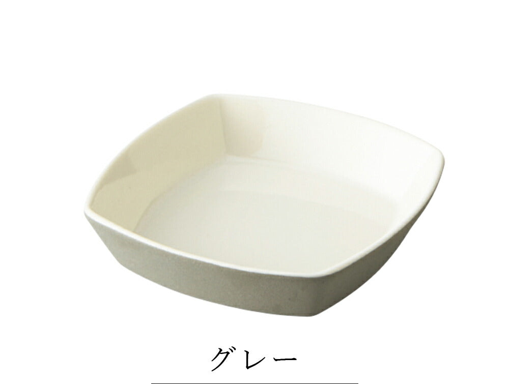 Plate Stylish Simple Plain [KAKU Plate 9] Pottery Japanese Tableware Western Tableware Cafe Tableware Adult [Maruri Tamaki] [Silent-]