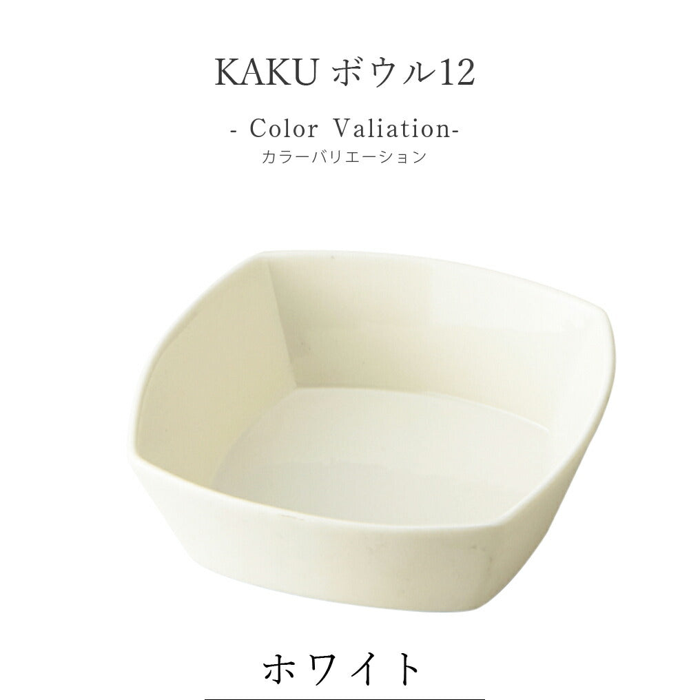Plate Stylish Simple Plain [KAKU Bowl 12] Pottery Japanese Tableware Western Tableware Cafe Tableware Adult [Maruri Tamaki] [Silent-]