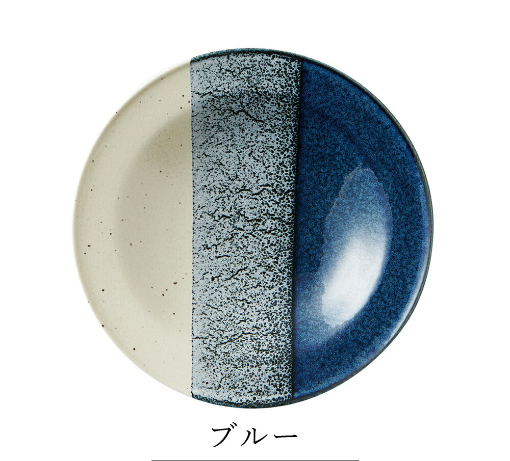 Stylish plates [One Third Plate 21] Ceramic Japanese Tableware Western Tableware Cafe Tableware Adults [Maruri Tamaki] [Silent]