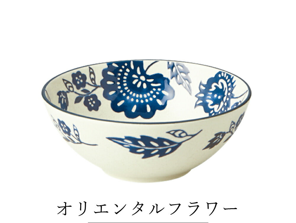 Plate Stylish Floral Pattern [AIKA Bowl (S)] Pottery Japanese Tableware Western Tableware Cafe Tableware Adult [Maruri Tamaki] [Silent]