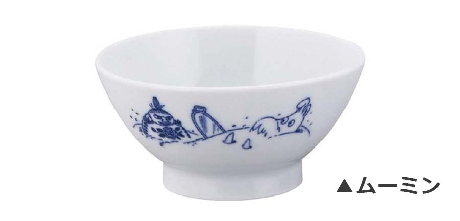 Tea bowl [Moomin dyed rice bowl] MOOMIN Stylish Scandinavian tableware Dyed Japanese tableware Made in Japan Mino ware [Yamaka Shoten] [Silent]