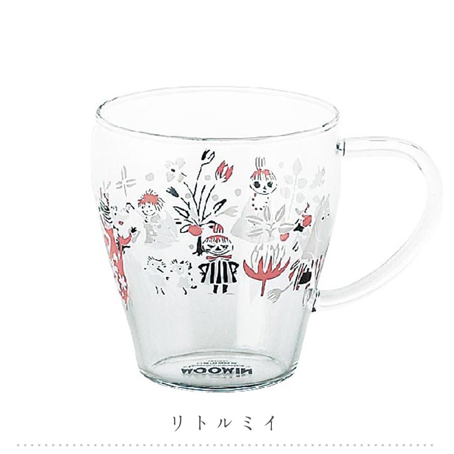 [Moomin Heat Resistant Glass Mug] Glass Microwave Safe Heat Resistant Glass MOOMIN Goods Scandinavian Cute Stylish Tableware Made in Japan Character Gift Present #mm3501 [Yamaka Shoten] [Silent]
